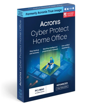 Acronis Cyber Protect Home Office Advanced + 250 Go de stockage dans le cloud