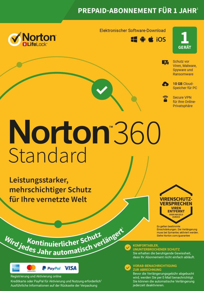 Norton 360 Standard incl. 10GB MD