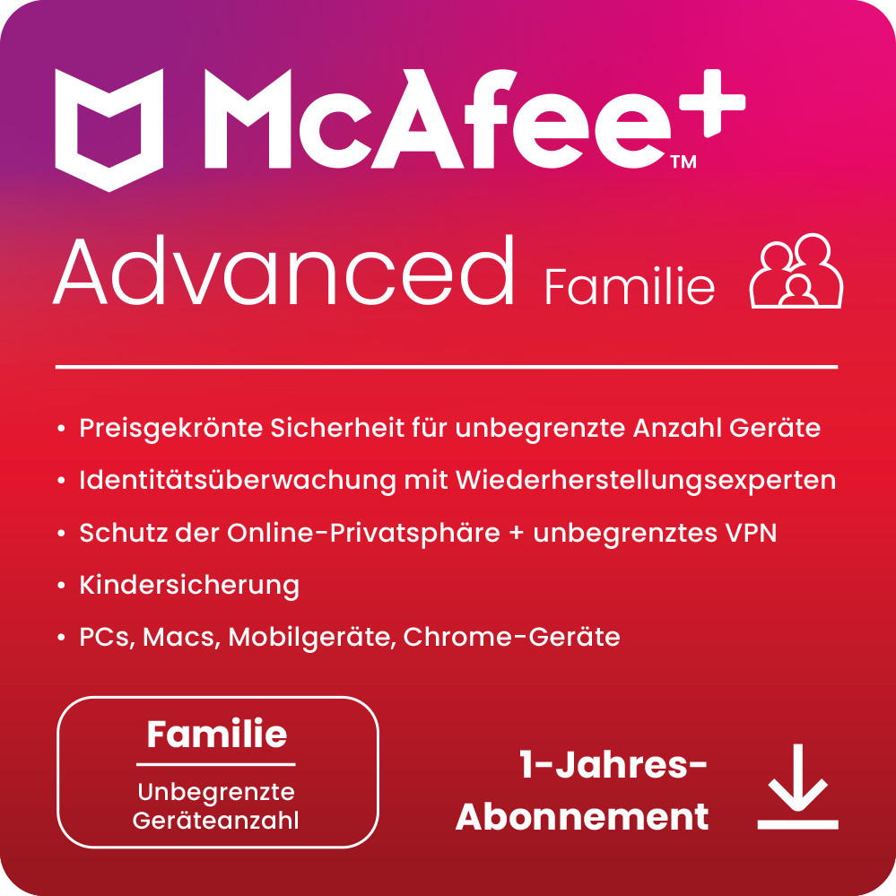 McAfee+ Sécurité familiale avancée